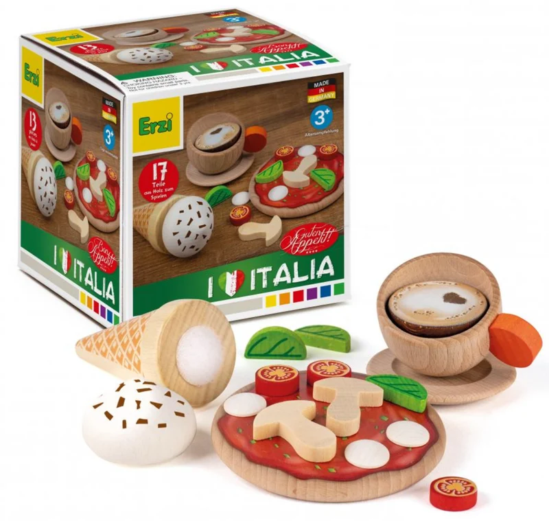 Comidas italianas de madera